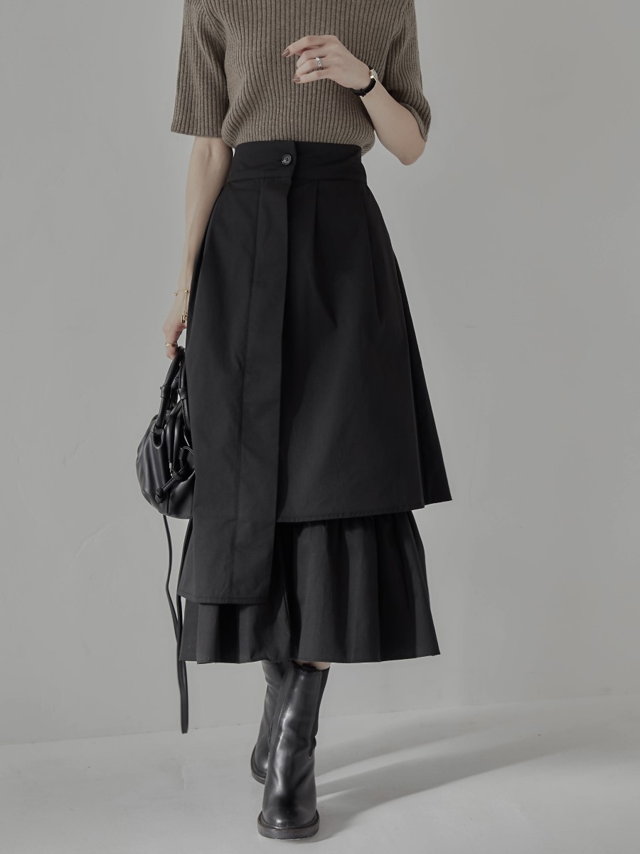 RE ARRIVAL】 asymmetry design skirt amel