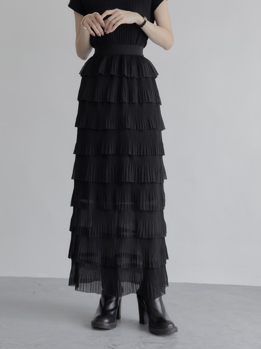 RE ARRIVAL】 tiered frill tulle skirt amel
