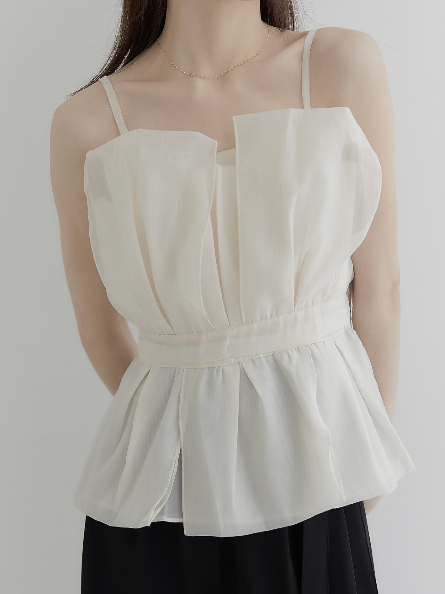 RE ARRIVAL】 tulle peplum bustier amel