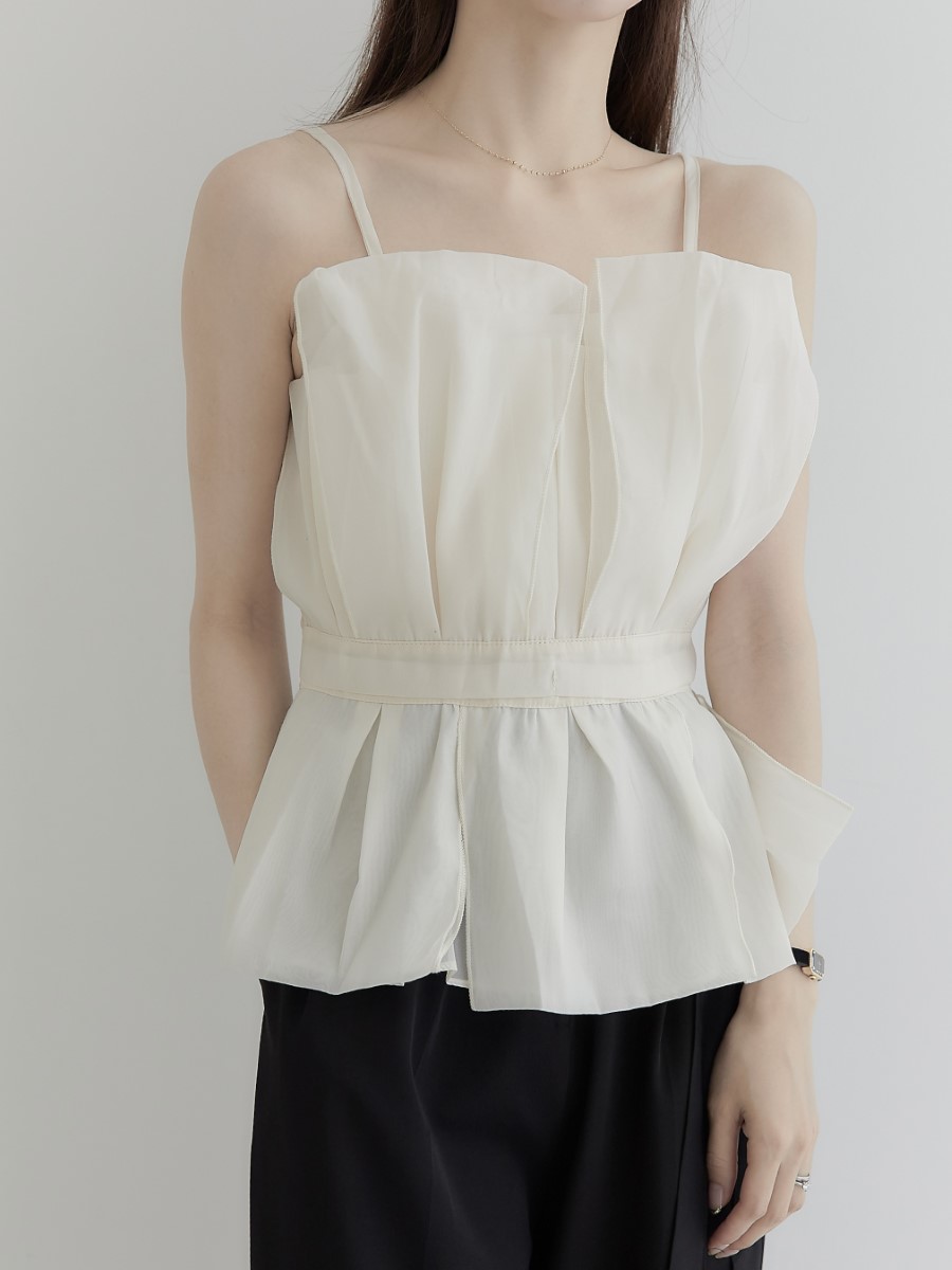 RE ARRIVAL】 tulle peplum bustier amel