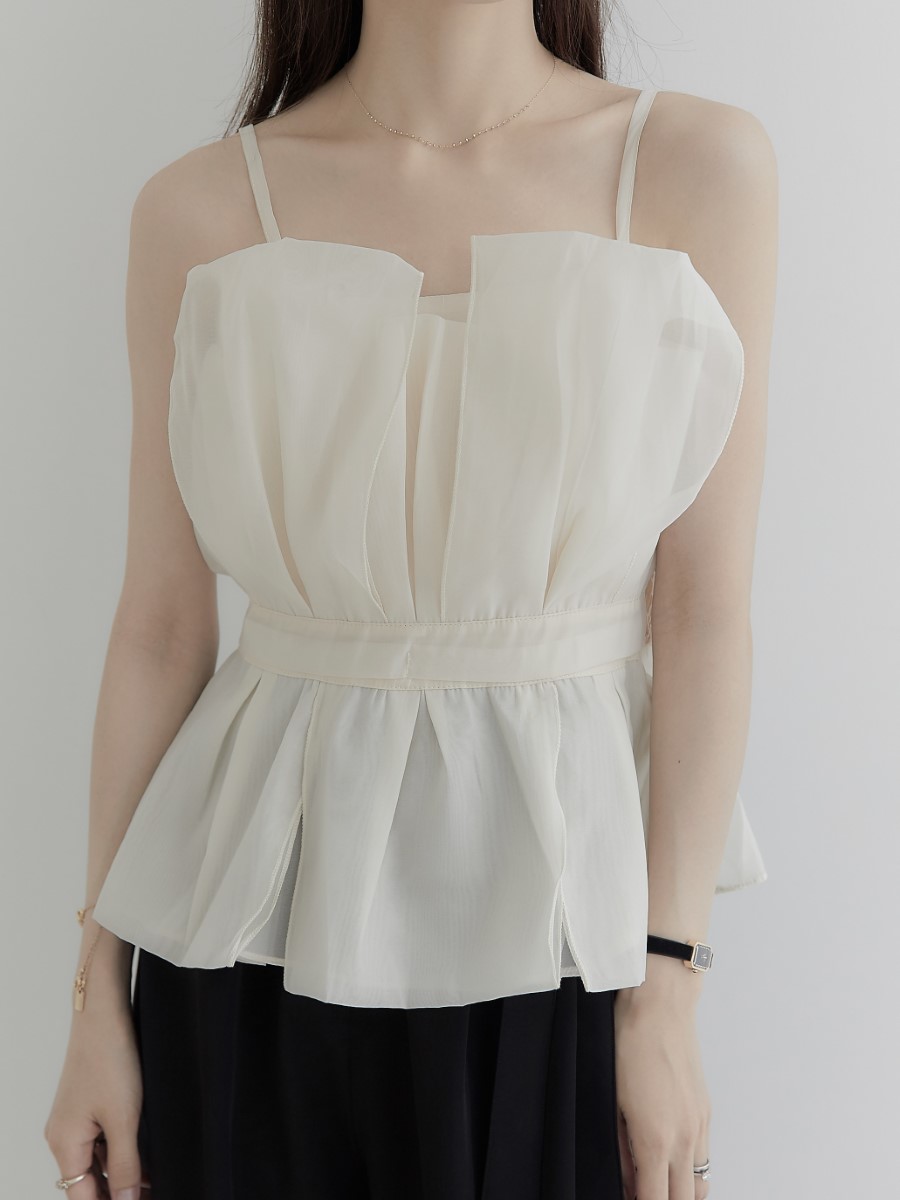 RE ARRIVAL】 tulle peplum bustier amel