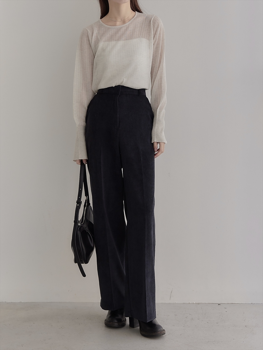 【NEW】 corduroy long pants / black