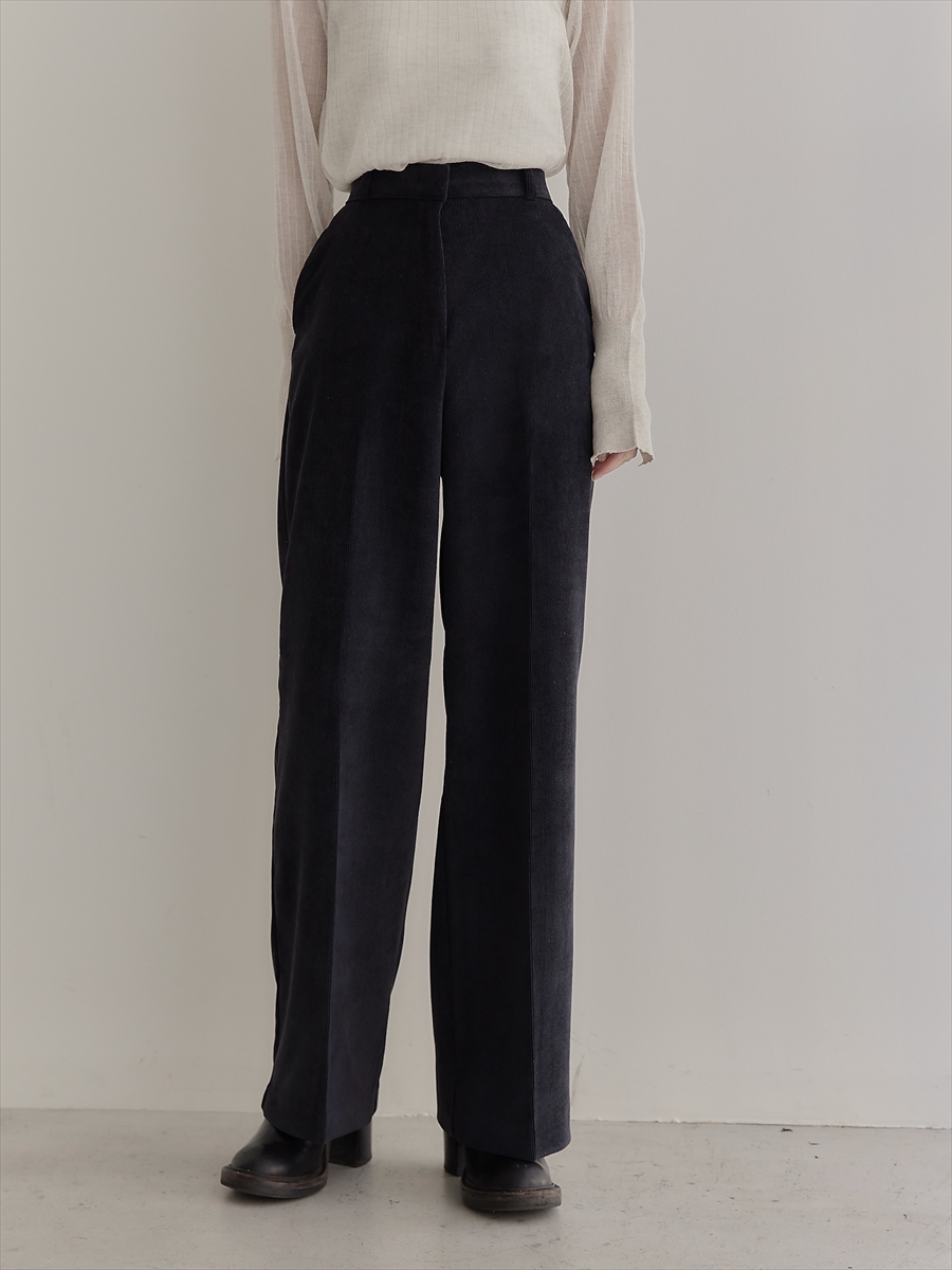 NEW】 corduroy long pants / black amel