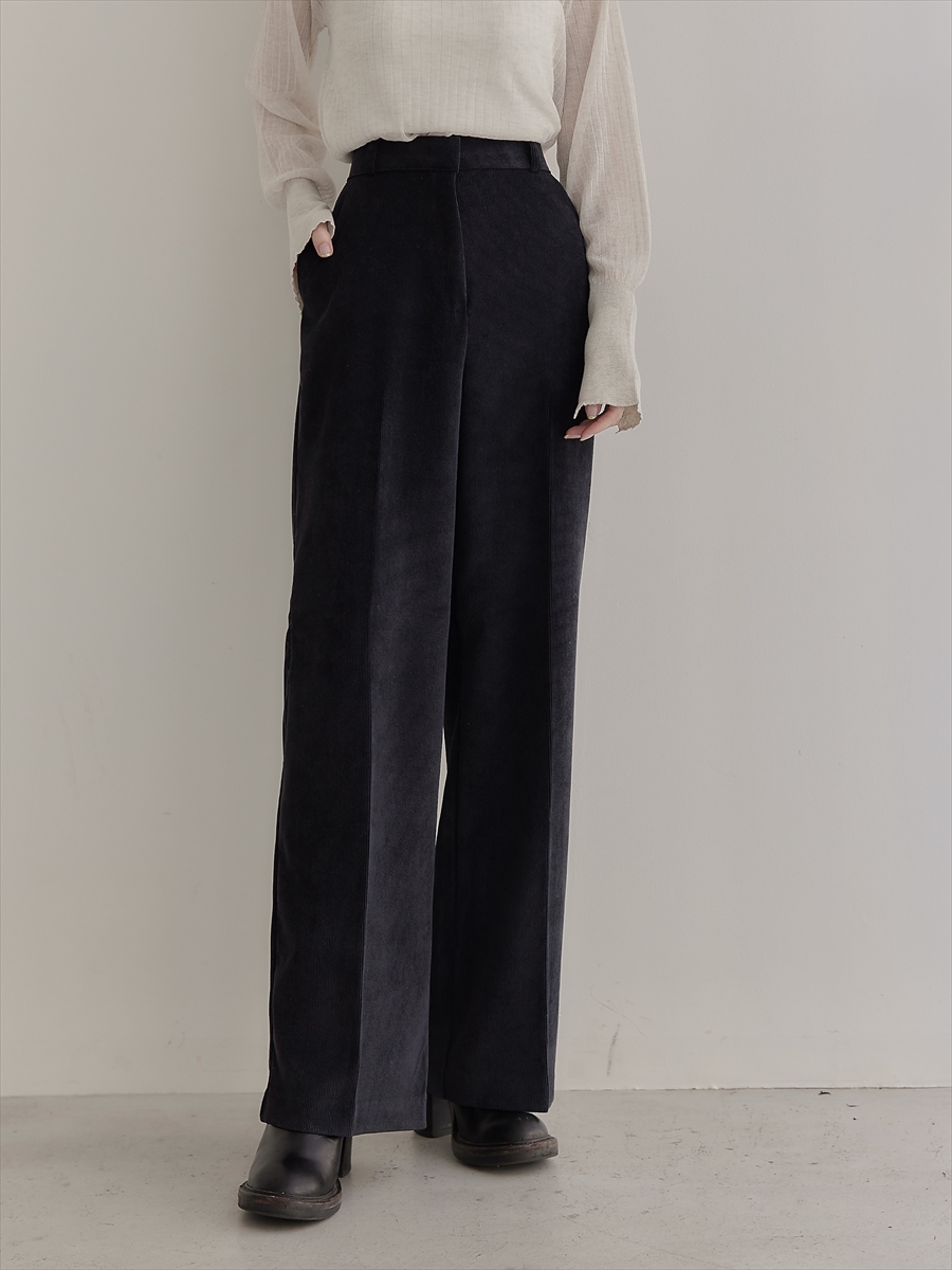 NEW】 corduroy long pants / black amel